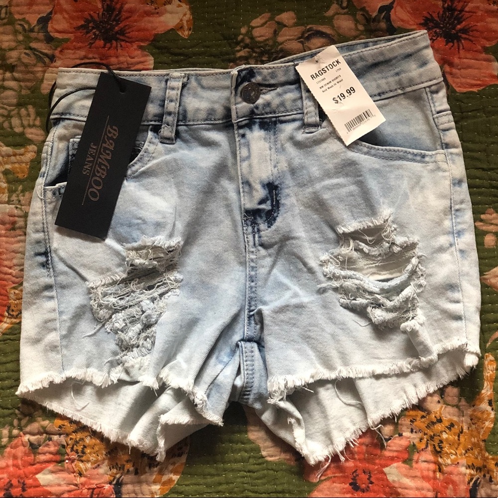 BAMBOO denim shorts 1/2